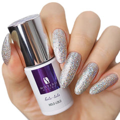 Mistero Milano UV Glitter Neglelak - LED Neglelak - Glitter Hybrid - Fuld dækning - 7ml Into the Dark Night