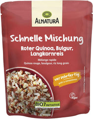 Hurtig blanding af rød quinoa, bulgur, langkornet ris, 250 g