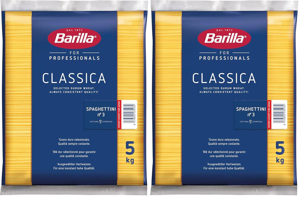 Barilla Pasta Klassische Spaghetti n.5 fra højkvalitets Hartweizen immer al dente, (1 x 500 g), geschmacklos