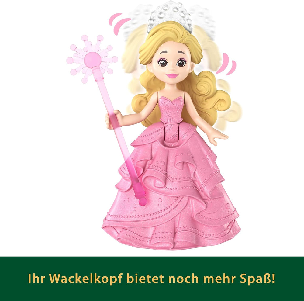 Mattel Universal Pictures Bula Plutitoare a Glindei Rea, Set de Joacă cu Vehicul și Păpușă Mică Glinda în Aspect Familiar, Inspirată de Film, JFM25, [Multicolor]