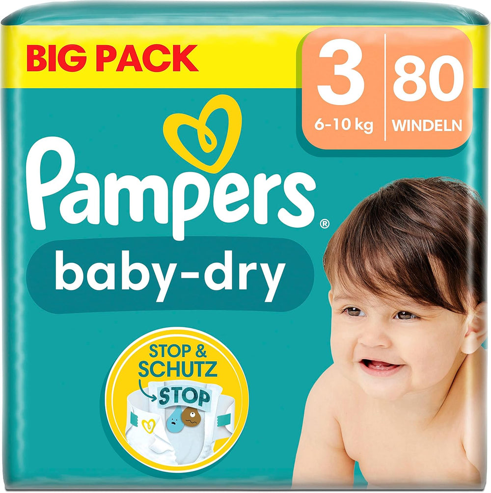 Pampers (gammel version), trusser, str. 4, 9 kg-15 kg, trepakning (1 x 88 bleer)