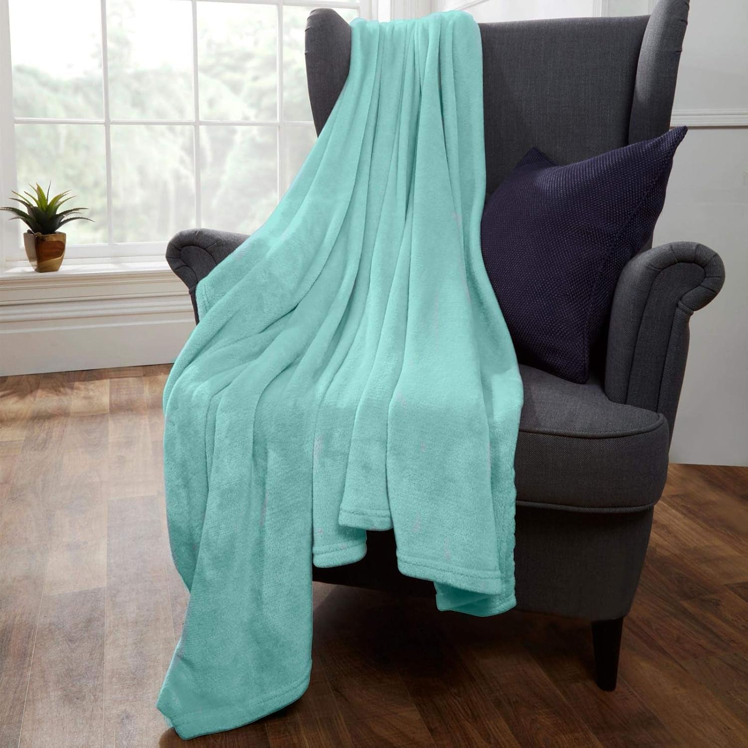 Brentfords Ultra Soft Fleece Sengetæppe, Sølvgrå, Stor dobbeltseng - 150 X 200 cm Senge og tæpper Beuche den Brentfords-Store Andeæg 200 X 200 cm