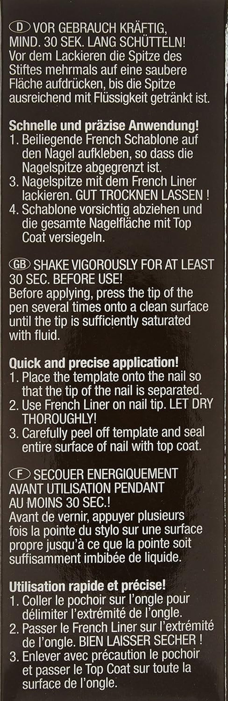 Eyeliner sæt French Liner alessandro Effect Polish, hvid, 1 pakke (3,2 ml + 5 ml)