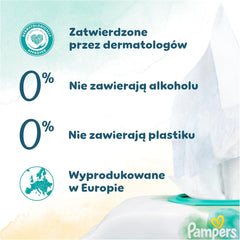 Pampers Harmonie Protect & Care vådservietter, 18 pakker med hver 44 servietter = 792 servietter, der hjælper med at genoprette hudens naturlige pH-balance