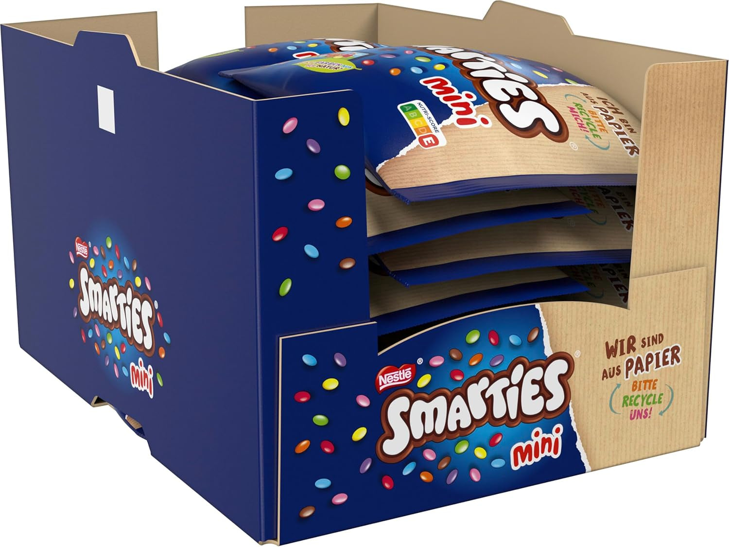 Nestlé SMARTIES Mini, små linser med mælkechokolade, individuelt pakket, pakke med 16 (16 x 187 g)