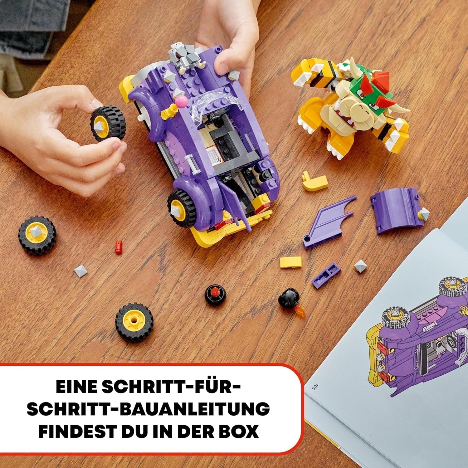 LEGO Super Mario Bowser's Monster Cart Udvidelsessæt Bowser billegetøj til drenge og piger Single Character Set Gamer Gave til 8 år 71431 Byggesæt Besuche den LEGO-Store