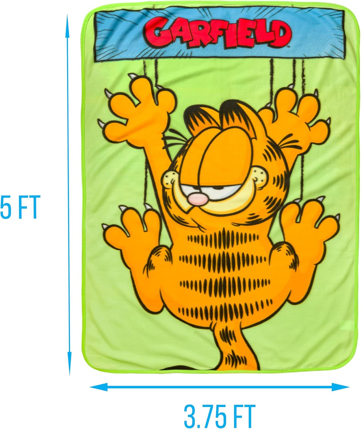 Silver Buffalo Garfield hængende tæppe, fleece, 114,3 X 152,4 cm Silver Buffalo senge og tæpper