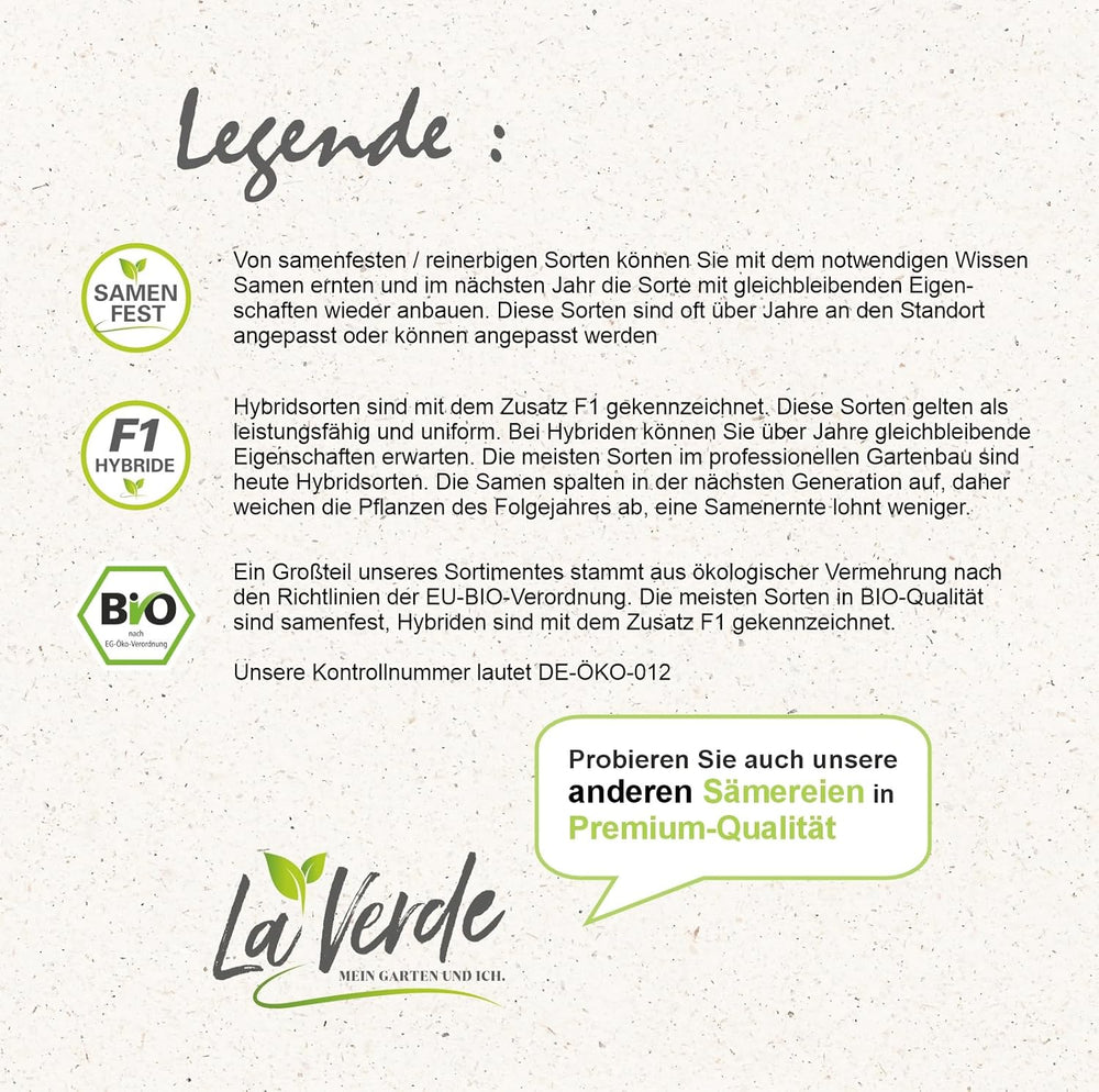 La Verde MIN HAVE OG MIG. Tagetes Bonita Bland blomsterfrø i ca. 100 planter, langblomstrende morgenfruer, dobbelte blomster, ikke-GMO frø