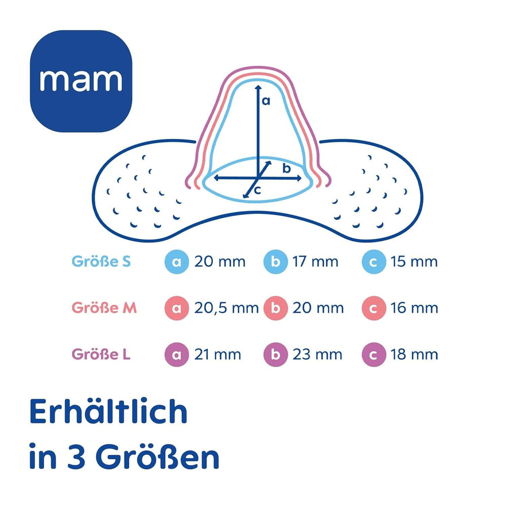 MAM Stillhütchen Größe S (Ø 17 Mm) Im 2Er-Set, Extra Weiche Brusthütchen Zum Schutz Beim Stillen, Brustwarzenschutz Für Maximalen Hautkontakt Zwischen Mutter Und Kind Accessories Mad og Amning Bebe Naty Shop