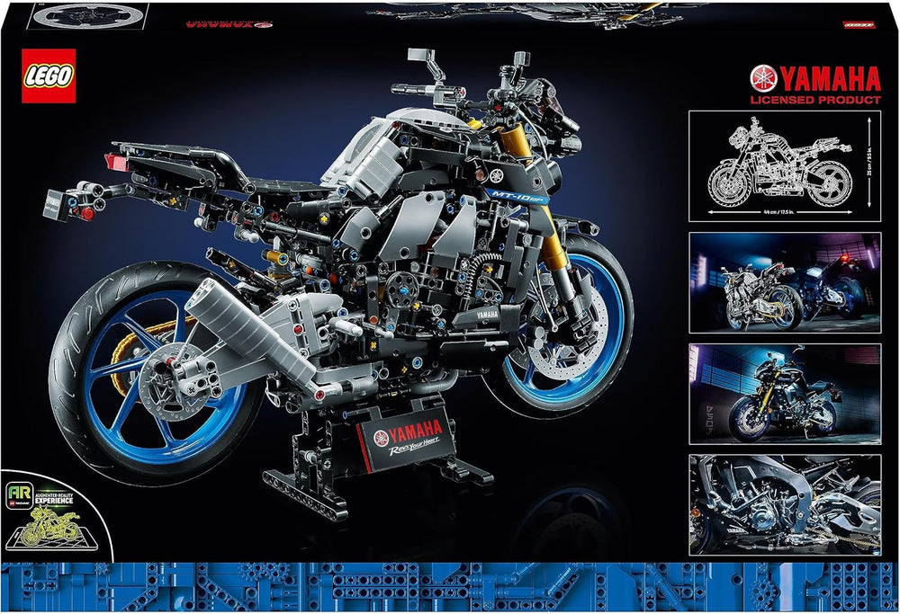 LEGO 42159 Technic Yamaha MT-10 SP Motorcykel modelsæt til voksne, autentisk 4-cylindret motorkøretøjsmodel, funktionelt styretøj og Ar-app, gave til mænd og kvinder Byggesæt Besuche den LEGO-Store