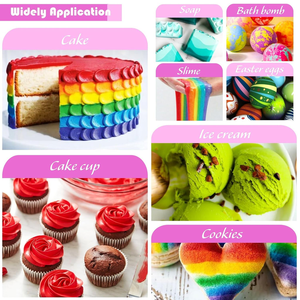 Colorant alimentar - Colorant alimentar lichid foarte concentrat pentru prăjituri, copt, ouă de Paște, băuturi - Colorant alimentar fără zahăr pentru fondant, glazură, slime, decorarea torturilor (Red Velvet, 236ml)