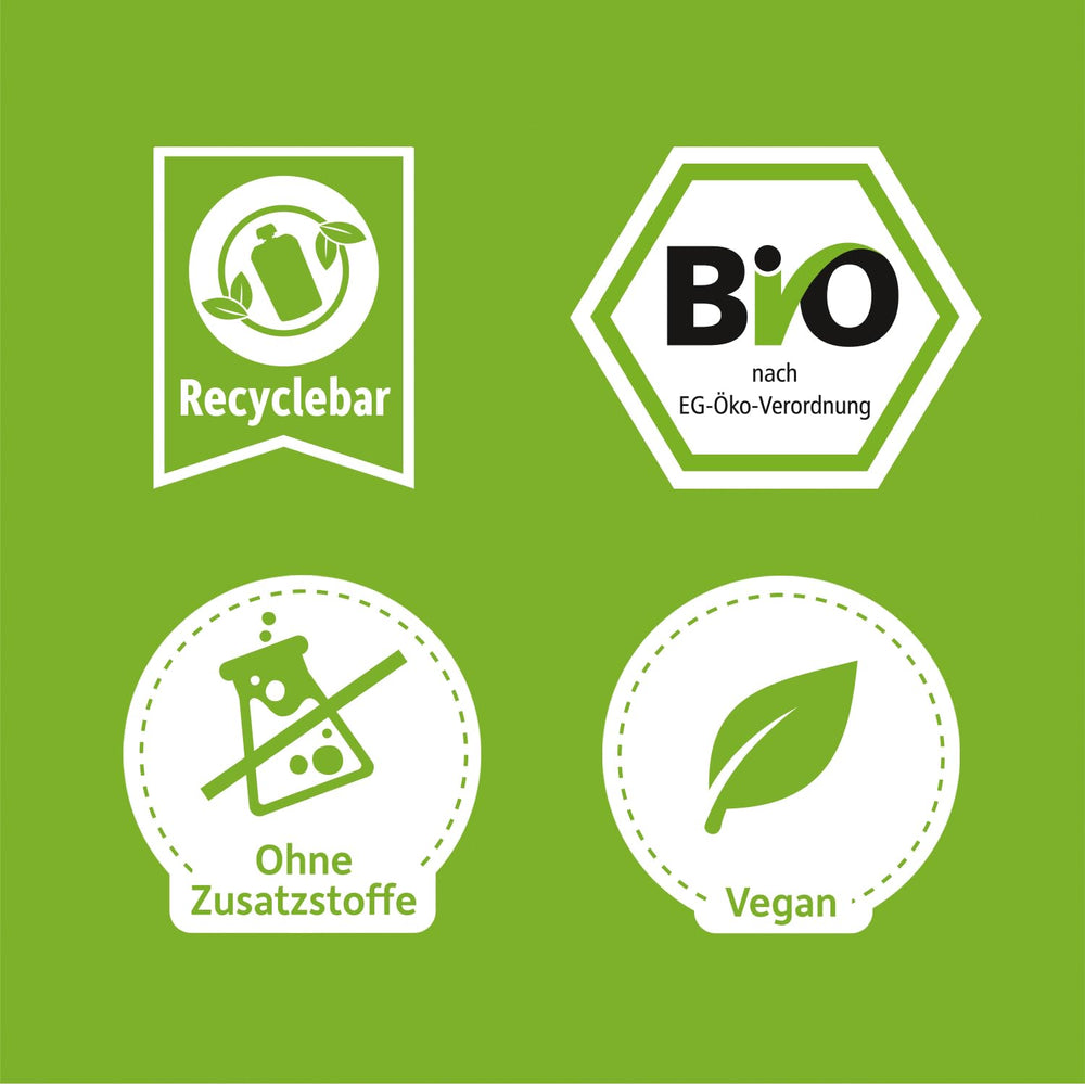 FRECHE FREUNDE Økologisk presselig frugtpose med æbler, bananer, spinat og agurk, pureret frugt og grøntsager i en klembar pose til babyer fra 6 måneder, vegansk, pakke med 6 (6 x 100 g)