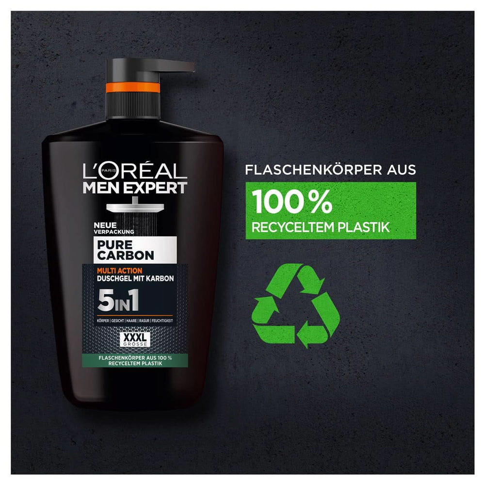 L'Oréal Men Expert XXXL 5In1 Shower gel og shampoo til mænd, 1 liter Naty Shop