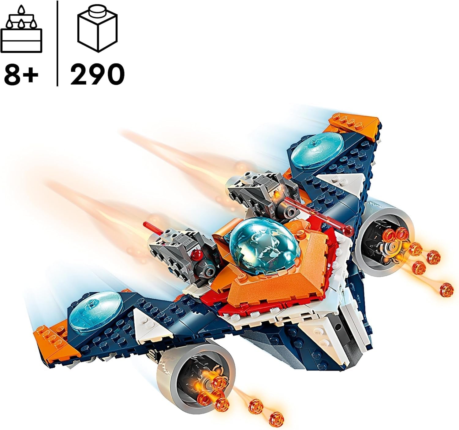 LEGO Marvel Rockets Rumskib vs. Ronan bygbart rumskibssæt Guardians of the Galaxy Superheltefigur Legetøjsgave til drenge og piger 8 år 76278 Byggesæt Besuche den LEGO-Store
