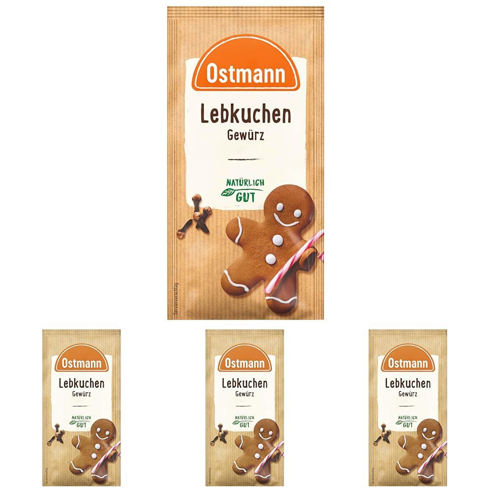 Ostmann Gewürze – Lebkuchen-Gewürz | Gewürzmischung für Leb- und Honigkuchen | Ideel til kager & desserter om vinteren og juletid 15 g i pose