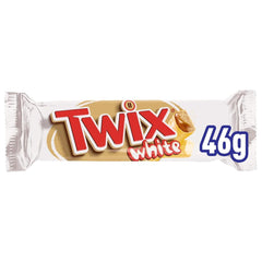 Twix hvide chokoladebarer | Karamel, kiks, hvid chokolade | Chokolade multipakke | 5 barer (5 x 46 g) (pakke med 5)
