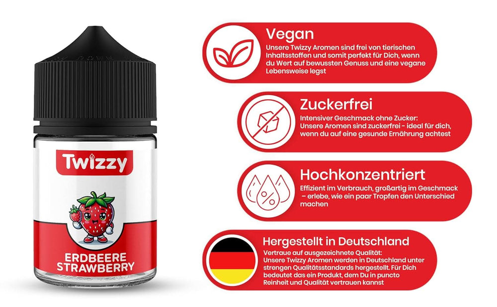 Twizzy koncentreret jordbærsmag, 60 ml Aromas Naty Shop