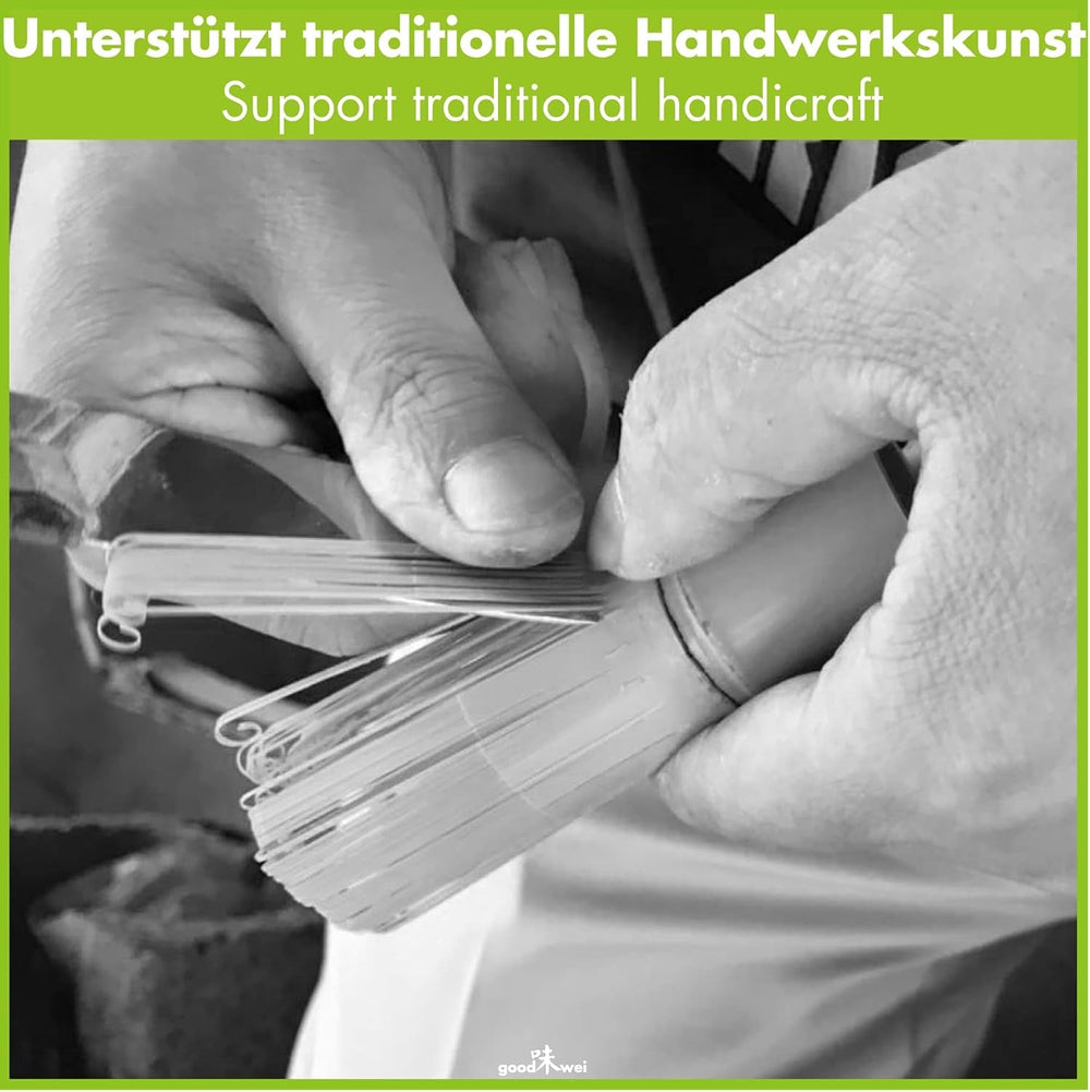 Set Goodwei Matcha cu tel pentru matcha, bol pentru matcha, suport pentru tel din ceramică și ceai matcha organic din Japonia | Set cadou (Kumo)