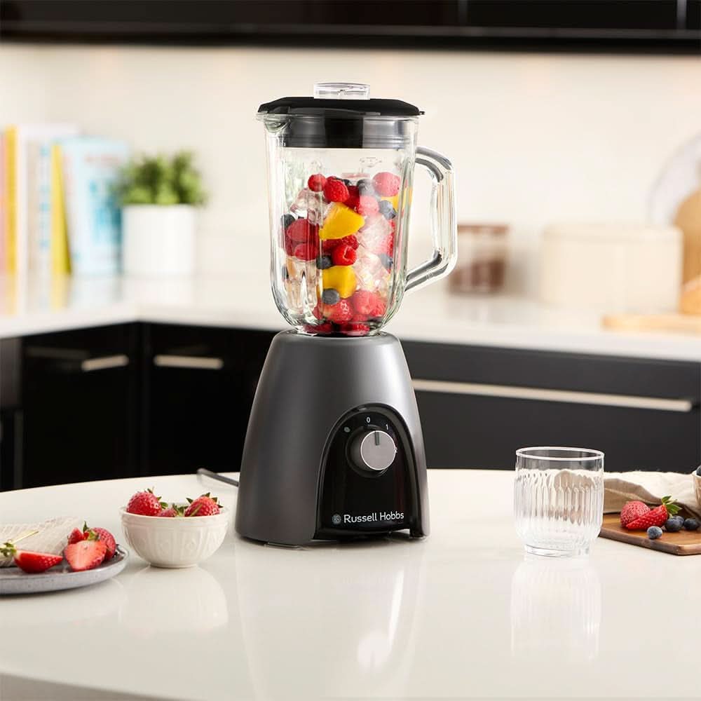 Russell Hobbs Standmixer [Smoothie Maker] Mixer (Blender, 1,5L Glasbehälter, 2 Stufen Und Pulse-Funktion, Bpa-Frei, Edelstahlmesser, 850 Watt Hochstleistung) Matte Charcoal 27121-56 Mama si Copilul Naty Shop