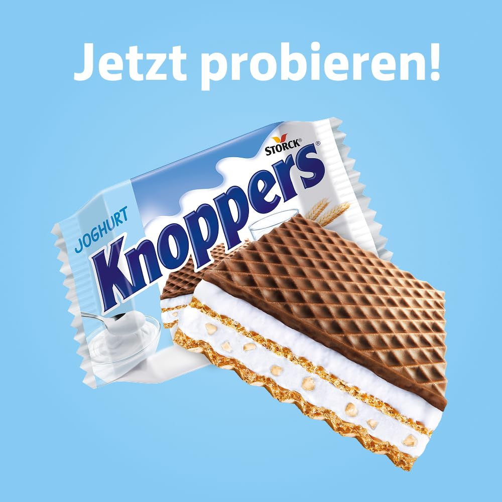 Yoghurt – 4 x 200 g – Vaffelskiver fyldt med yoghurt og nougatcreme, hasselnødder og kakao