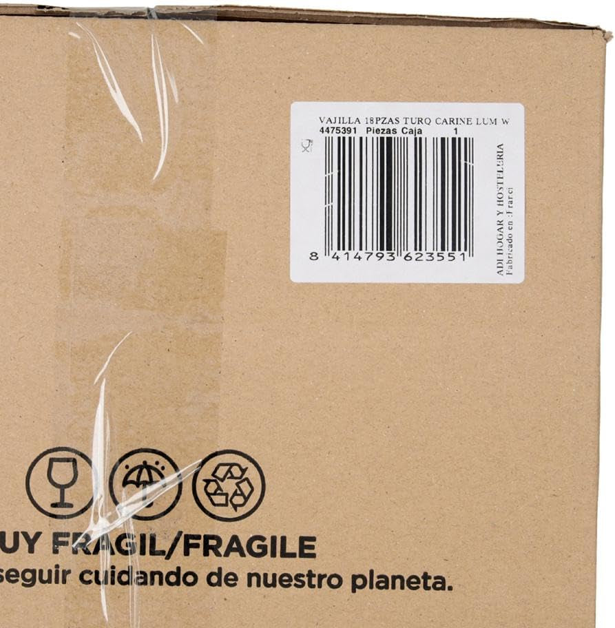 Set de tacâmuri turcoaz cu 18 piese