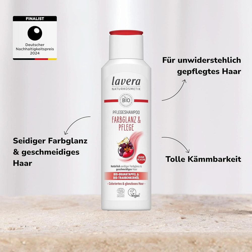 Lavera Care Shampoo Color Shine & Care, vegansk, 250 ml Brusebad og bad Naty Shop