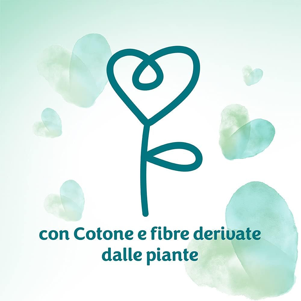 Pampers Acqua Pura babyservietter 468 count (3 pakke) - 99% vand, 100% bomuld, 0% plastik, alkohol og parabener - ideelle renseservietter til følsom hud, fugtig, uden tilsatte ingredienser