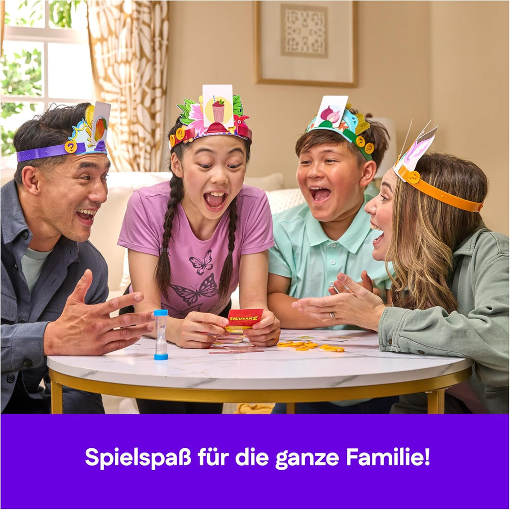 Spin Master Games - Hedbanz, det hurtige gættespil for hele familien, ny udgave (2025) med fantastiske spilkomponenter, for 2-6 spillere fra 6 år og opefter