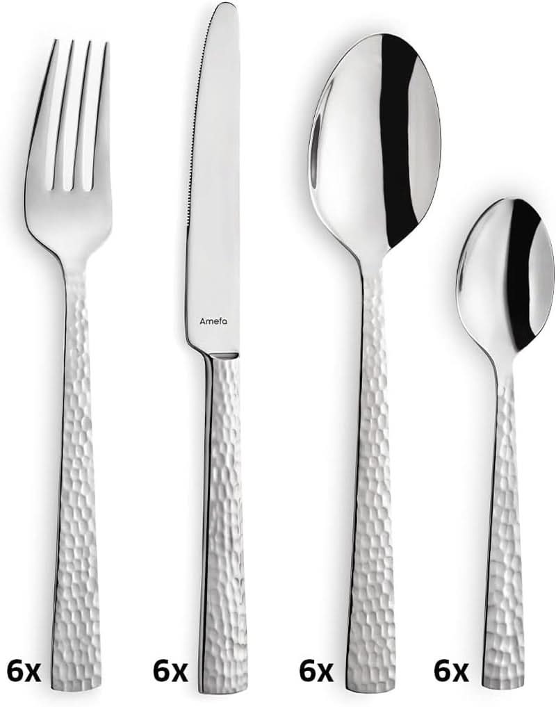 Amefa Felicity bestiksæt, 24 dele, til 6 personer, rustfrit stål 18/0 Kitchen Naty Shop