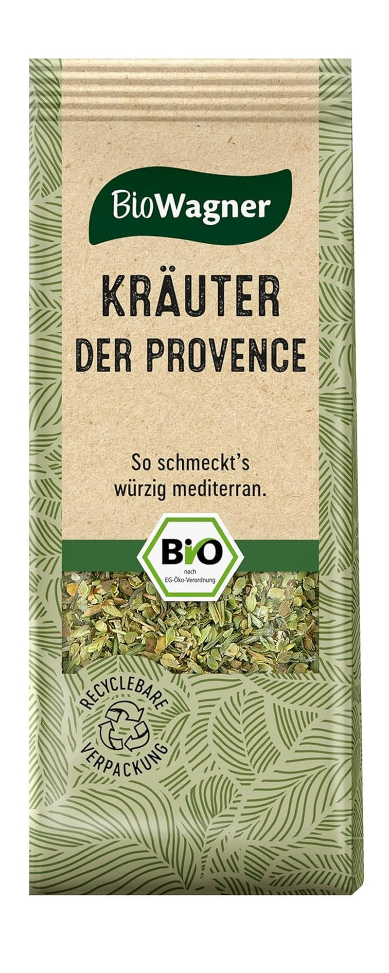 BioWagner - Bio Kräuter der Provence | verfeinert französe Gerichte | naturbelassene Bio-Zutaten | genanvendelig emballage | 20 g