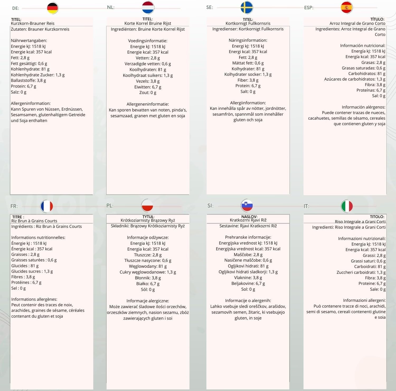 Wholefood jord kortkornet brune ris - ikke-GMO - naturlig - vegansk - mælkefri - uden tilsat sukker, 2 kg