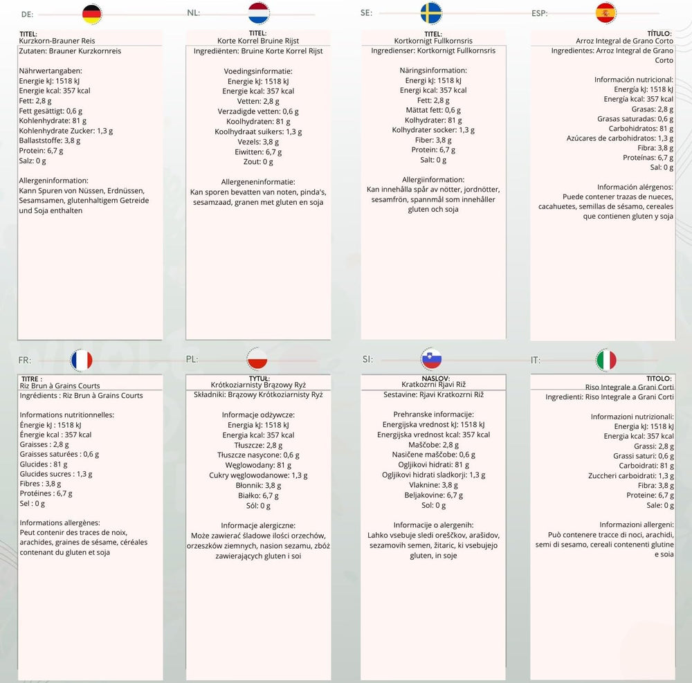 Wholefood jord kortkornet brune ris - ikke-GMO - naturlig - vegansk - mælkefri - uden tilsat sukker, 2 kg