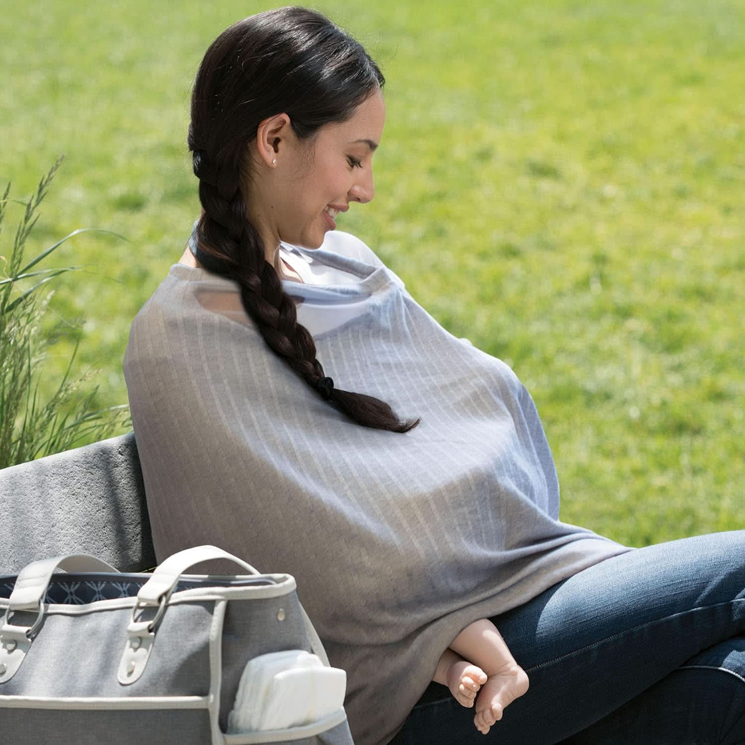 Chicco - Boppy Infinity ammetørklæde 17 Cm grå Tilbehør Mad og Amning Bebe Naty Shop