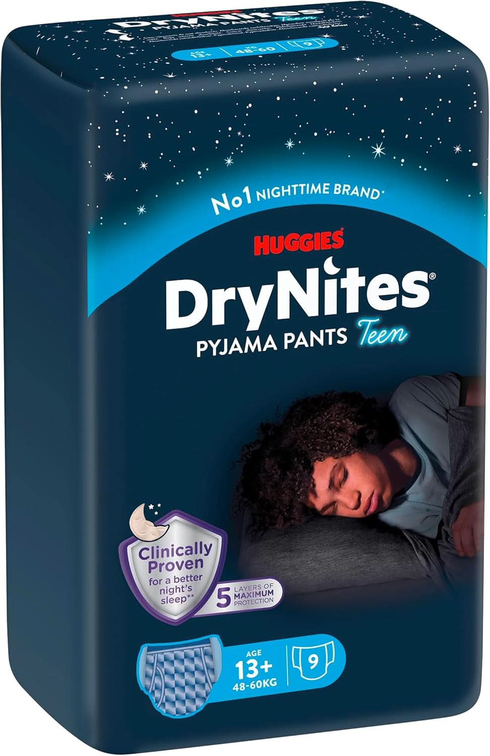 Huggies Drynites Nachtwindeln Bei Bettnässen, Für Jungen Ab 13 Bis Ca. 17 Jahre (48-60 KG), 27 Stück (3X9), Monatspack, Ble-Pants Naty Shop