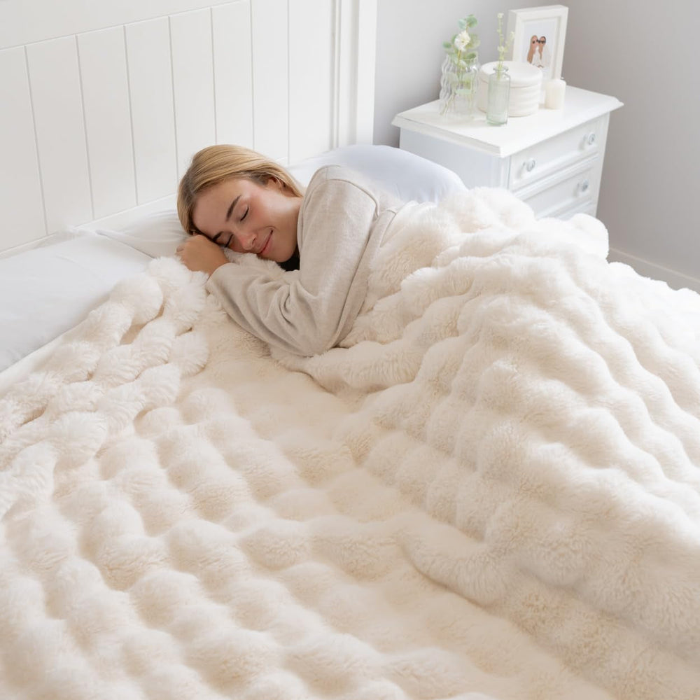 Flamingueo hyggetæppe - termisk tæppe, vægtetæppe, polyester, sofatæppe, værelsesindretning, fleecetæppe, varme, senge, tæppe, vintertæppe Senge og tæpper Besuche den Flamingueo-Store