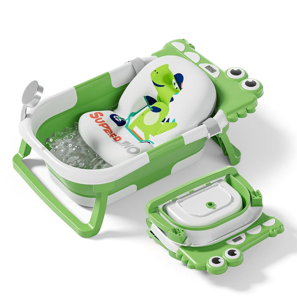 Cada de baie pliabila pentru bebelusi cu perna de baie si termometru integrat Mama si Copilul Naty Shop