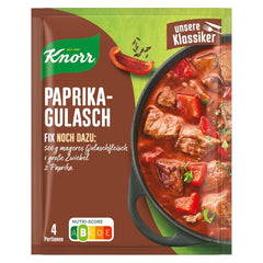 Knorr Fix Würzmischung Paprika-Gulash für ene leckeres Fleischgericht mit natürliche Ingredienten 4 Portionen