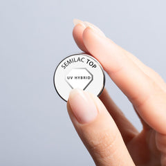 Semilac Top Coat Neglelak 7ml, Innovativ, UV/LED, Hybrid Neglelak, Blank finish, Beskytter, Gennemsigtig