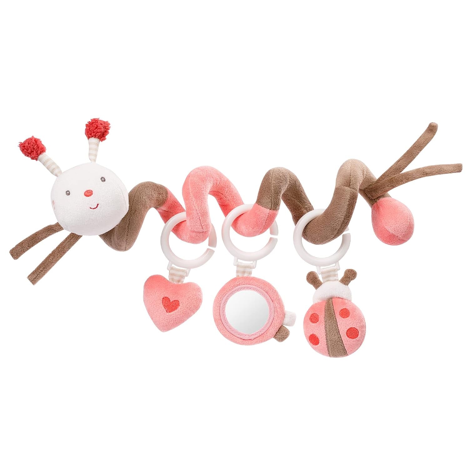 Fehn Activity Spiral Dino - jucărie de cărucior pentru pipăit și prindere - jucărie dinozaur pentru copii pentru pat, loc de joacă, cărucior pentru sugari și scaun auto - jucărie de activitate motorie pentru bebeluși și copii mici de la 0+ luni Jucarii Bebe Naty Shop Albină