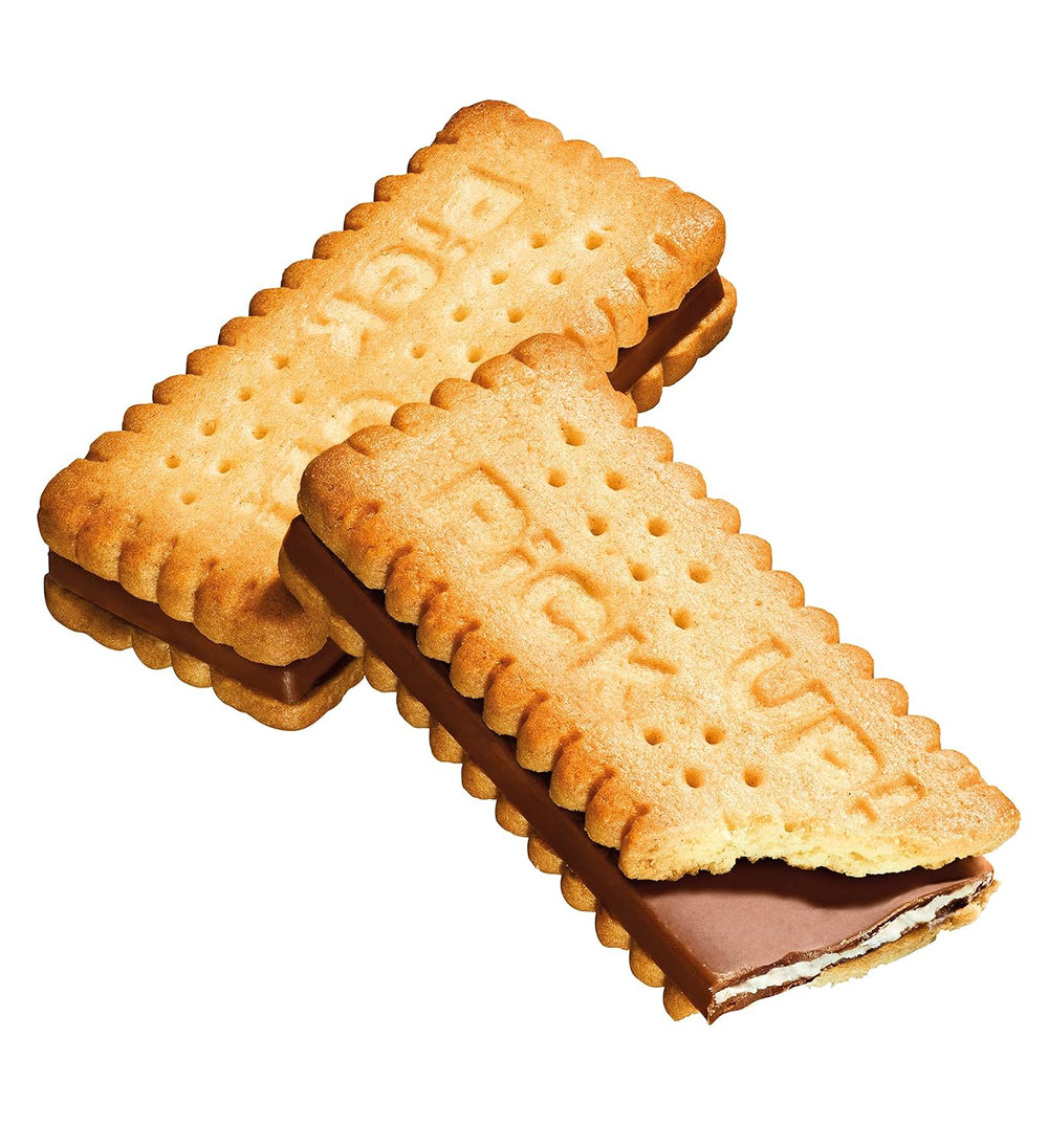 AFHENT! minis Original + Choco&Milk (1 x 1,06 kg), mini-snackbarer med en sprød mælkechokoladetablet mellem to kiks, pakker med 100 portioner