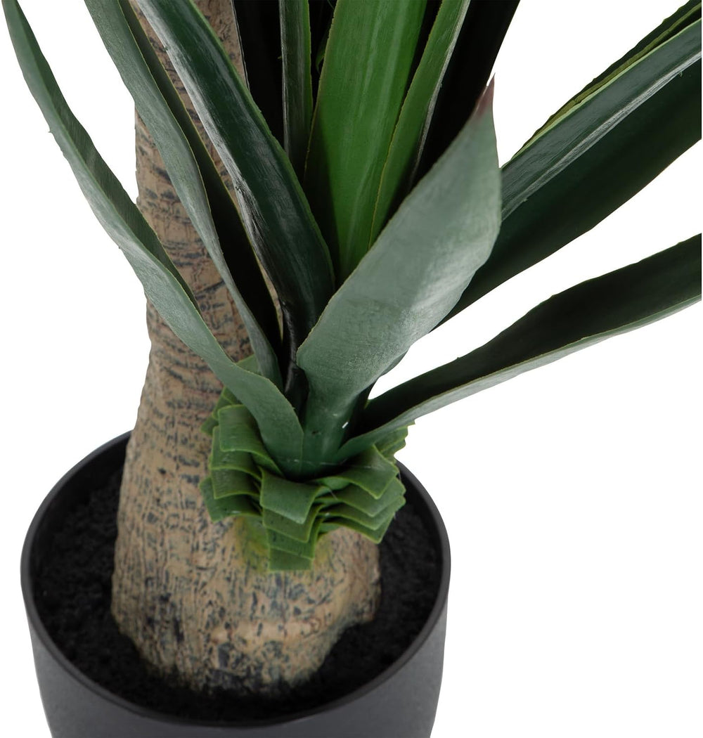 Hjh OFFICE Kunstpflanze Yucca Palme Höhe 135 Cm Grün Palmlilie Kunstbaum Groß Zimmerpflanze Künstlich, 871007