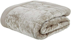 Catherine Lansfield - Crushed Velvet Faux Dobbeltsengetæppe - Polyester, Polyester, Sølv, 53 X 23 X 53 Cm Catherine Lansfield Senge og dyner Natur 53 X 23 X 53 cm