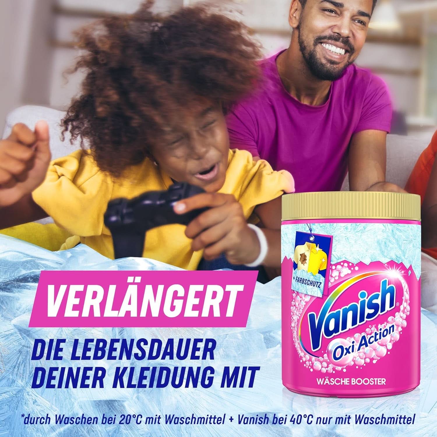 Vanish Oxi Action Powder Pink - 1 X 1,65 Kg - pulver til at fjerne pletter og forbedre vasketøj uden klor - til farvet vasketøj Vaskemidler Naty Shop