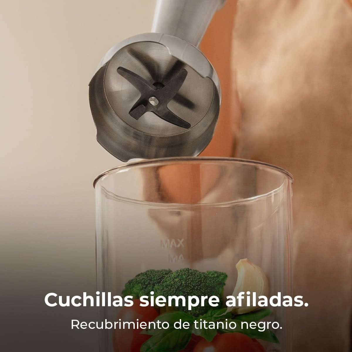 Cecotec Håndmixer Retro Power Retroyellow 1200MAX. 1200W Maximale Leistung, 4-Klingen-Messer Mit Schwarzer Titanbeschichtung, 2 Geschwindigkeiten, 0,5L Becher, Vintage-Design Mother and Child Naty Shop