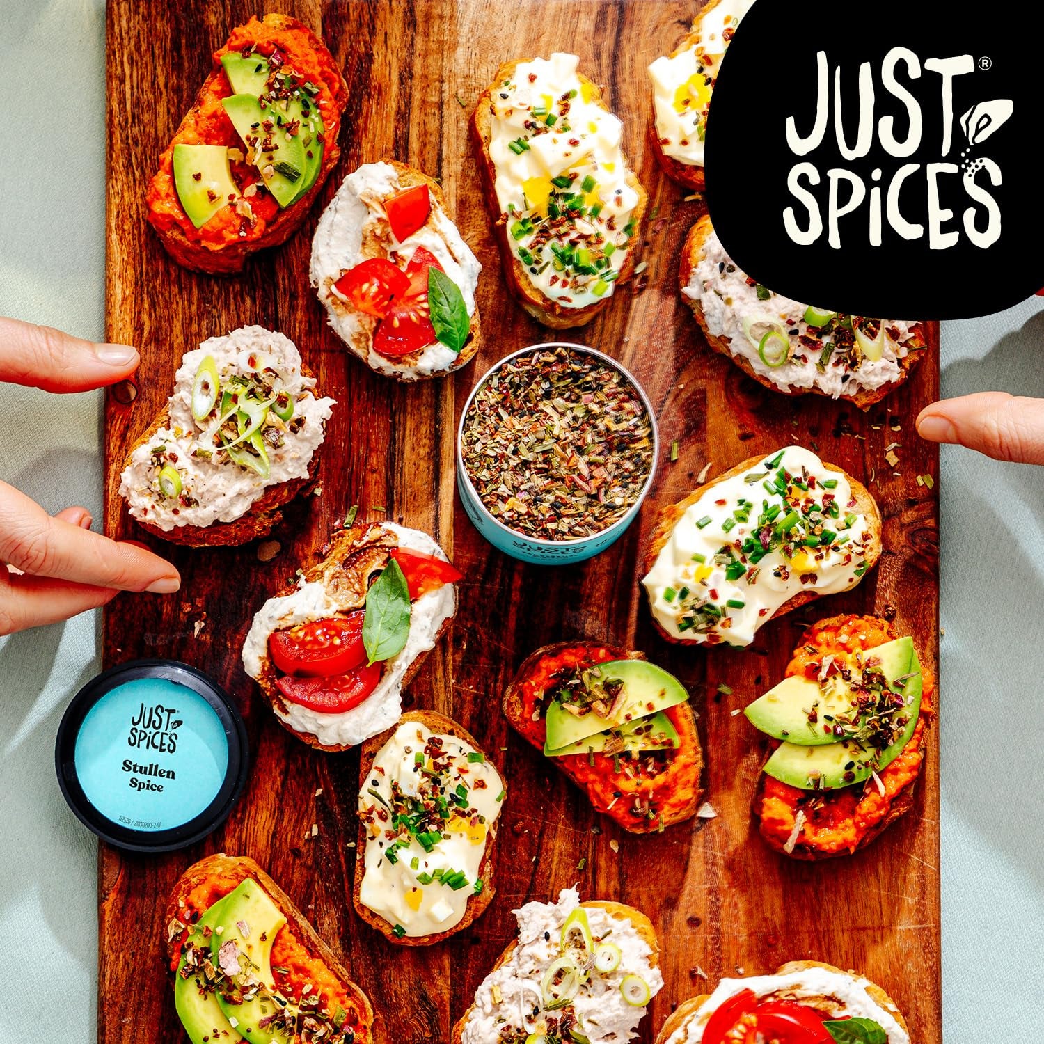 Just Spices Stullen Spice I Würze belegte Brote med 13 leckeren Ingrediens i en Gewürzmix I Gewürzdose, 50 g