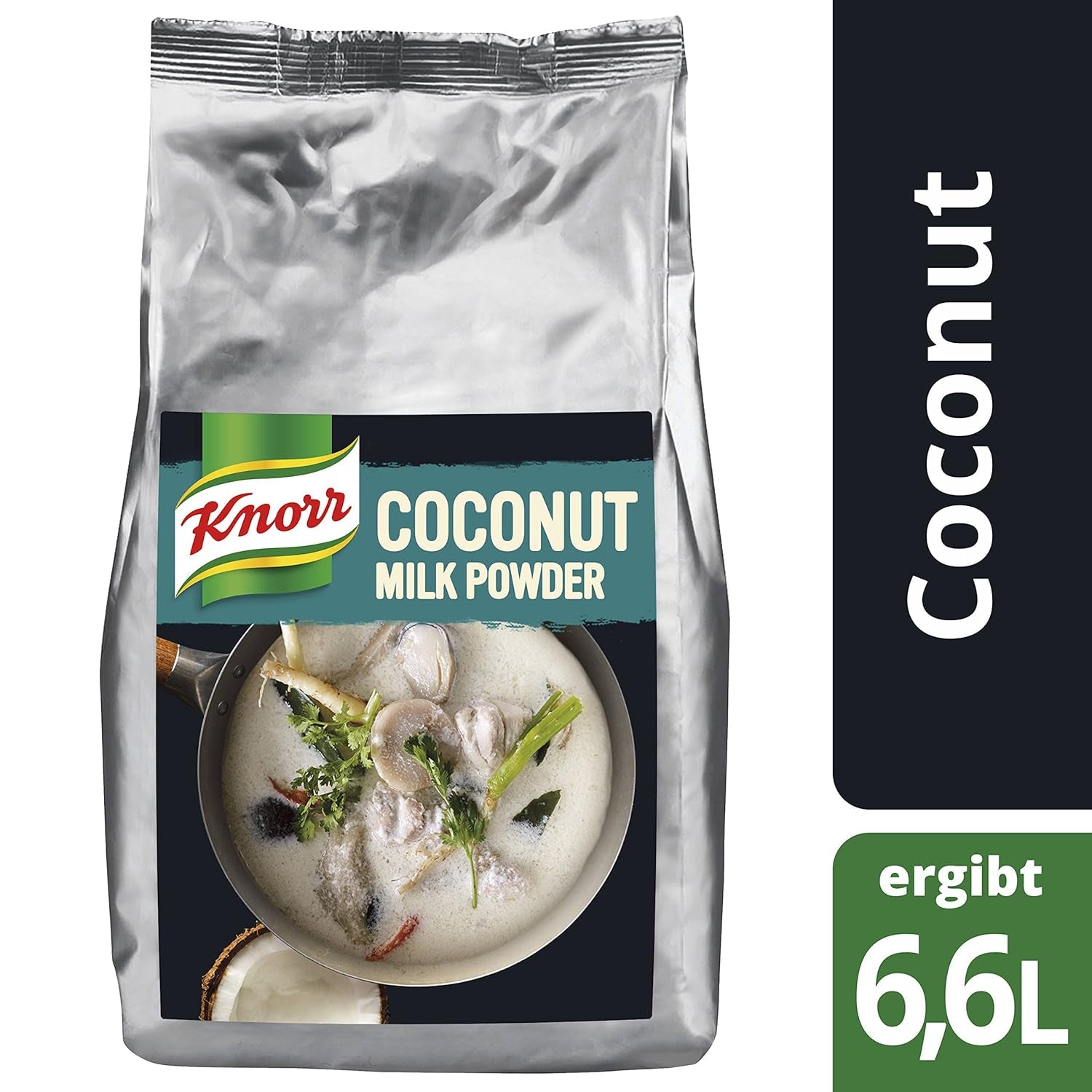 Knorr Kokosmilch Pulver (Mælkepulver fra 20 frischen Kokosnüssen, ergibt 6,6 liter Kokosmilch) 1er Pakke (1 x 1 kg)
