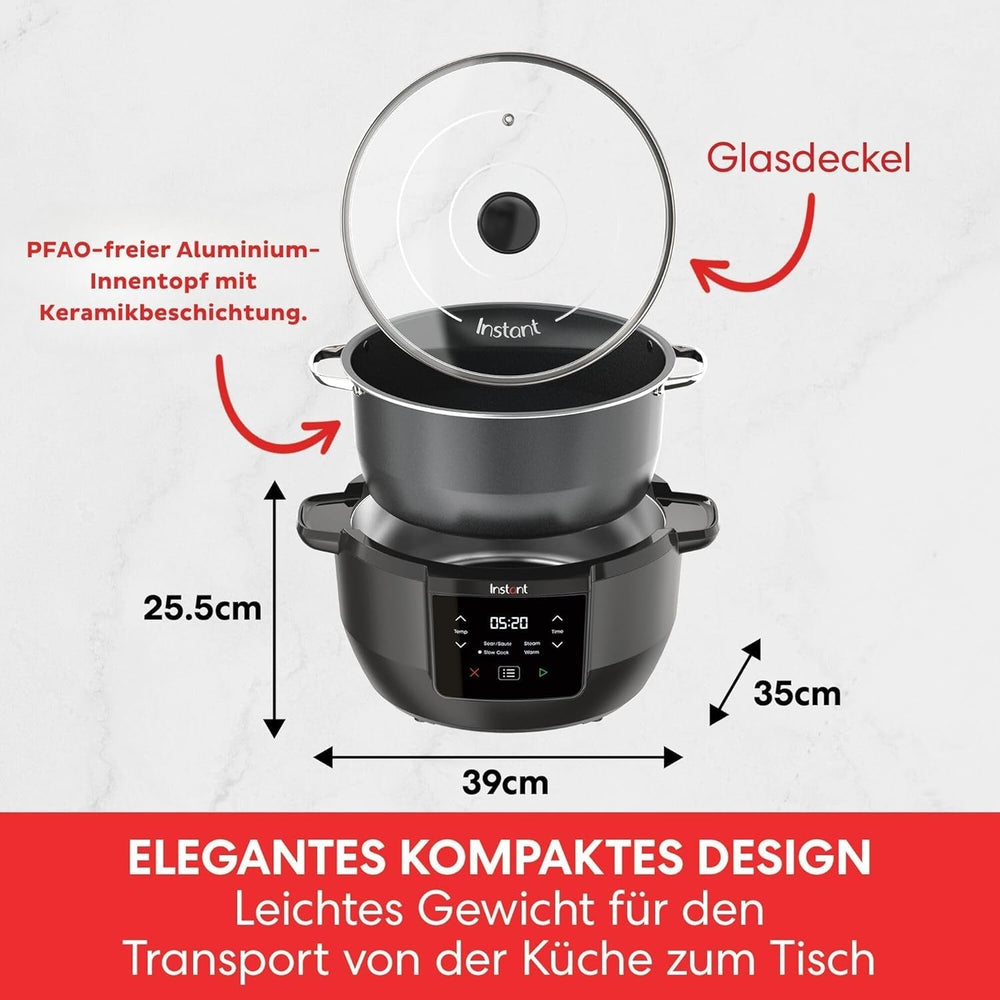 Instant Pot Superior Slow Cooker, 7.1L Multicooker, 4 funcții de gătit, 800 W Slow Cooker Naty Shop