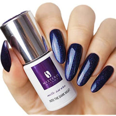 Mistero Milano UV Glitter Neglelak - LED Neglelak - Glitter Hybrid - Fuld dækning - 7ml Into the Dark Night