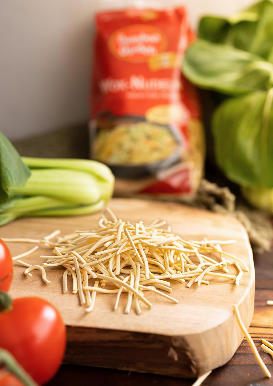 Bamboo Garden - Wok Nudler | Instant nudler med æg | Bland, ingen forkogning påkrævet | Til asiatiske wokretter | 250 g i en pose