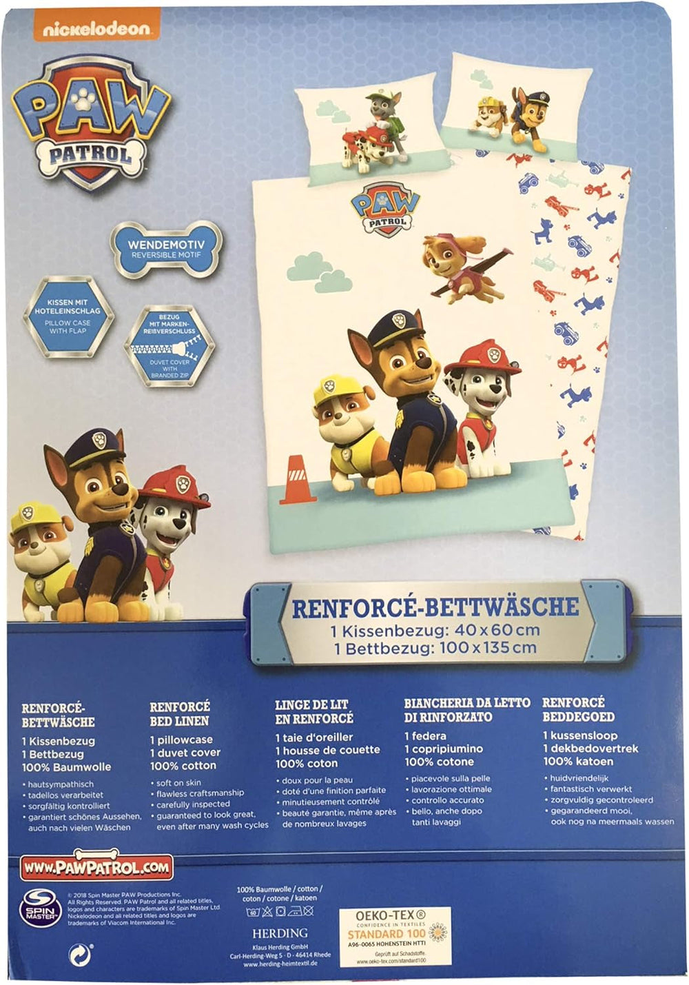 PAW Patrol børnesengesæt, vendbart Sengetøj - børne Naty Shop
